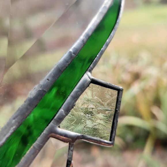 Stained Glass Christmas Sun Catchers Window Ornament Set of 3 Tree Bell Present - Picture 5 of 15